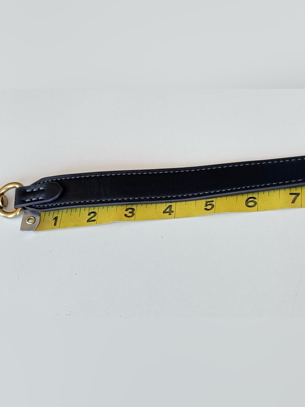 Coach Black Leather Replacement Purse Strap Adjustable Gold Tone Swivel Clips - Picture 8 of 9